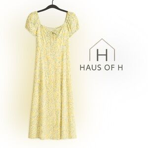 Haus of H Yellow Floral Maxi Dress